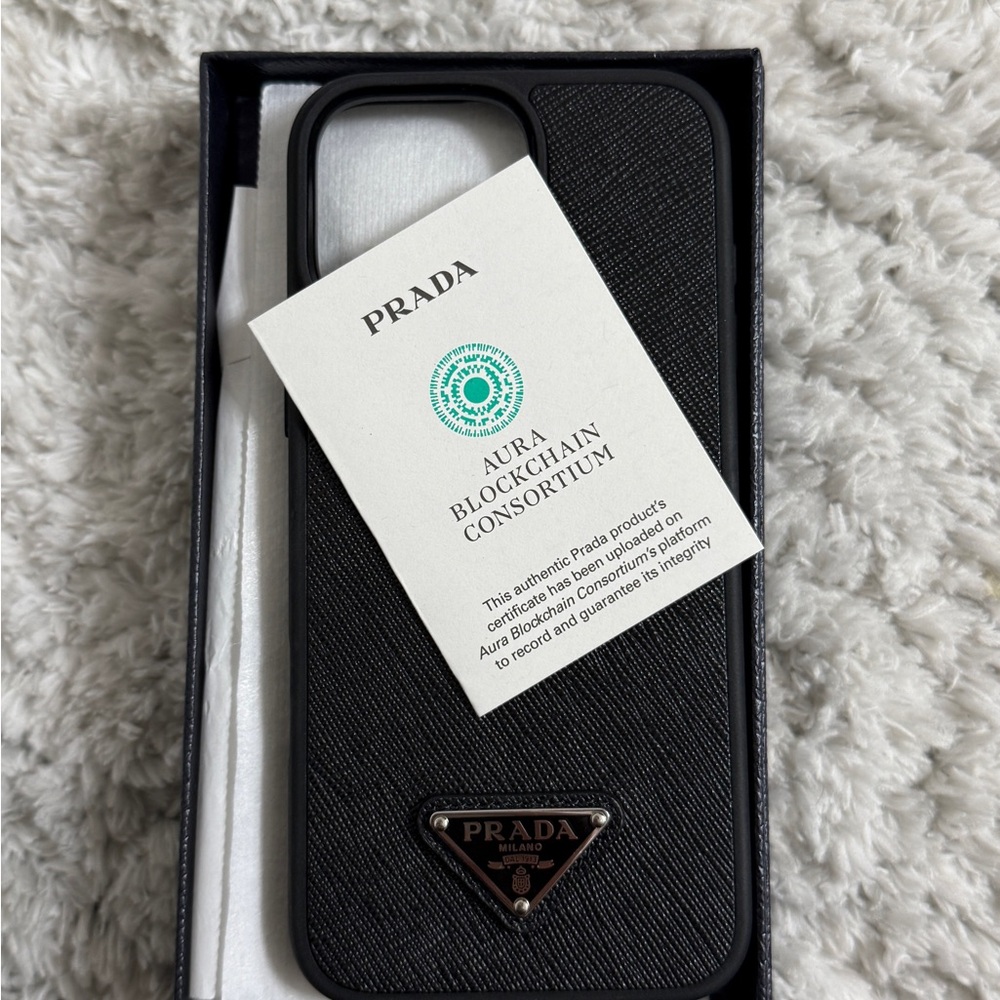 Prada Textured Black Phone Case - Picture 4 of 4